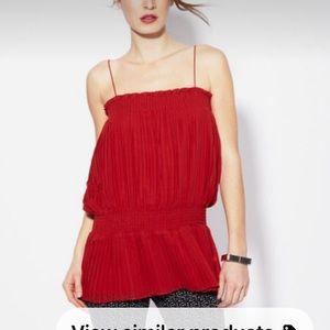 NWT Catherine Malandrino pleated chiffon top